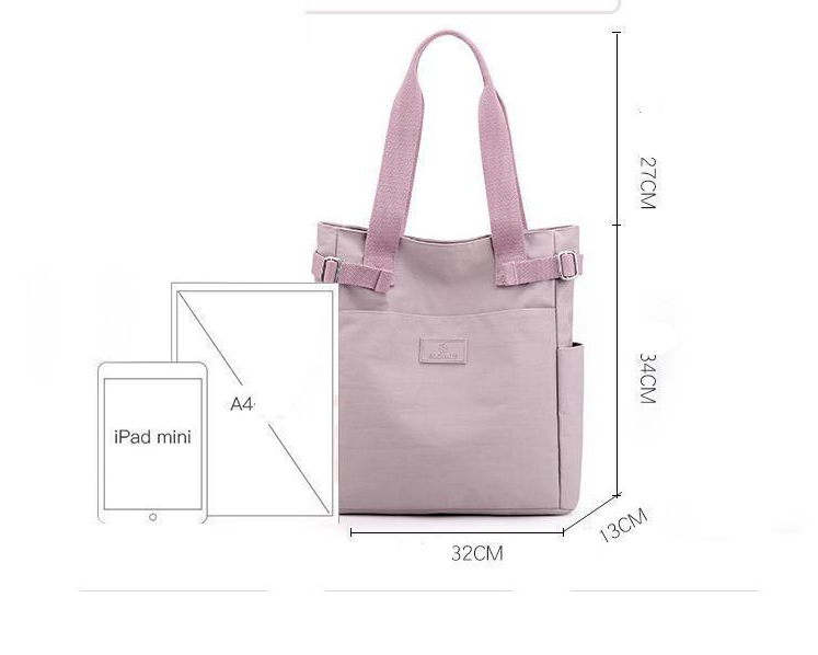 Graceful Lightweight Waterproof Canvas Tote Shoulder Bag MT0051