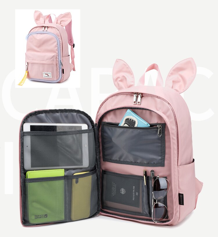 Cute Multifunction Rabbit Large Capacity School Bag Backpack MT0045