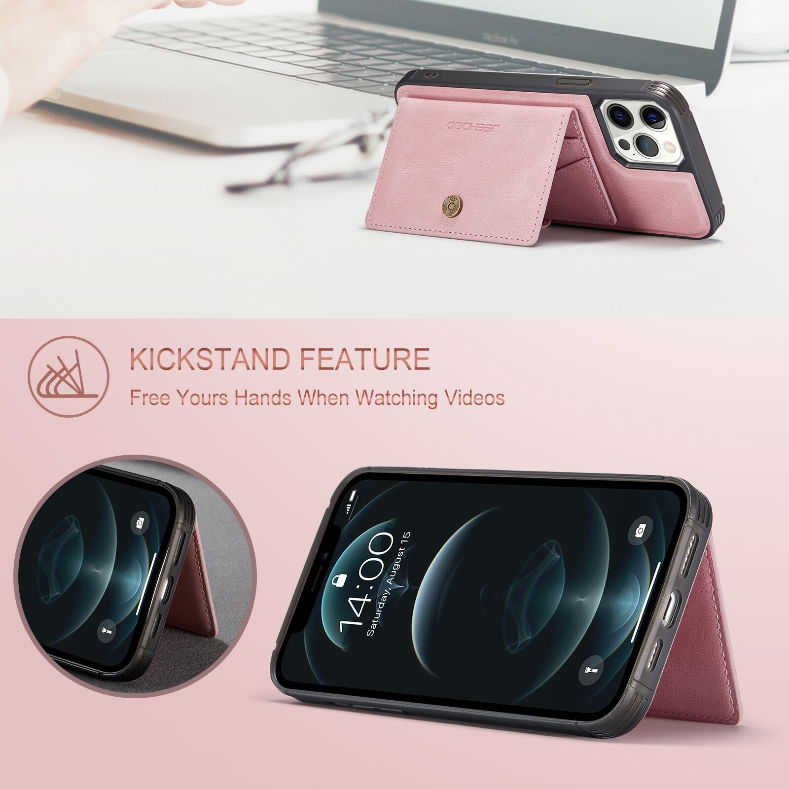 Magnetic Detachable Cardholder Phone Case for iPhone